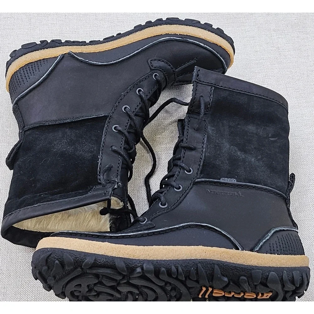 Merrell Tremblant Mid Polar Waterproof Black Duck Boots 200 Gram Womens 5.5